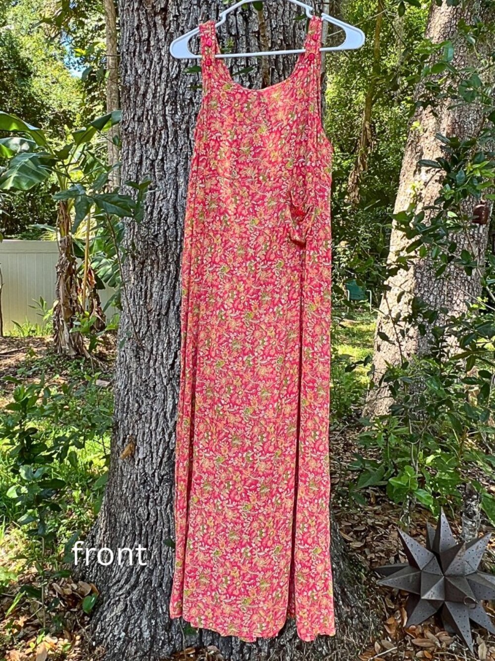 Vintage 2000 April Cornell Floral Rayon Crepe Maxi Dress Y2K Boho Prairie Joy!